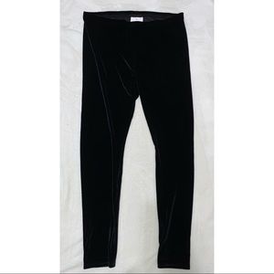 Black Velvet Legging Pants